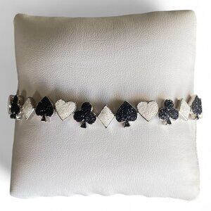 FAC Playing Cards Poker Sparkly Bracelet NWT